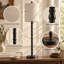 Ensemble de 2 lampes de table avec abat-jour en lin noir mat 30,5 po Pavanjit