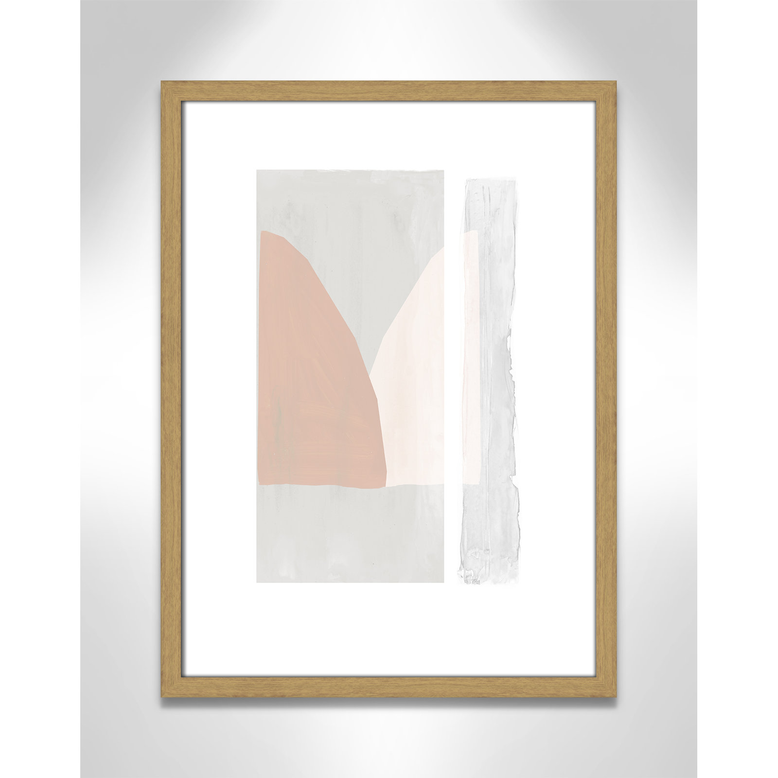 Soft and Light - Painting Print, 23" H x 17" W x 0.75" D, Beige Wood Framed Paper