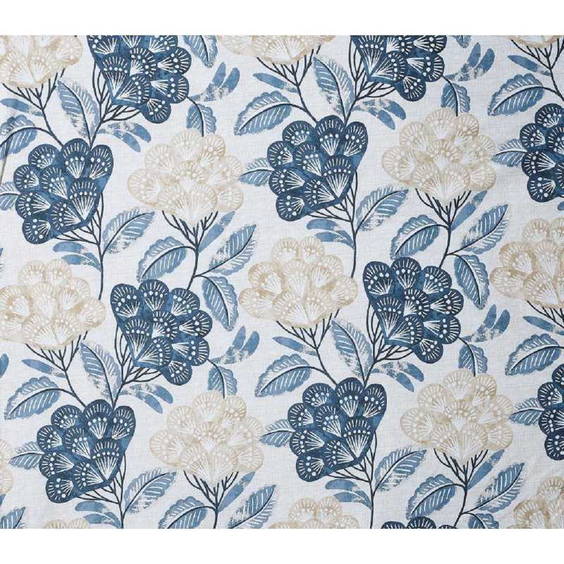 Duvet Cover Set with Pillowcases Cotton Rich Damask Pattern Bedding Soft Easy Care Wrinkle Resistant and Durable, Blue