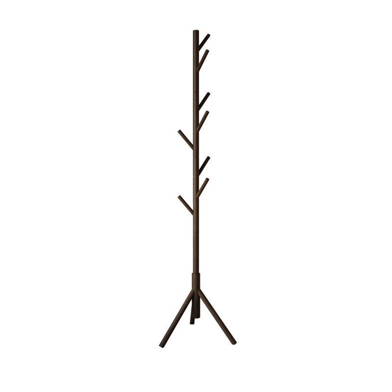 Houma Freestanding 8 Hook Coat Rack, Cappuccino