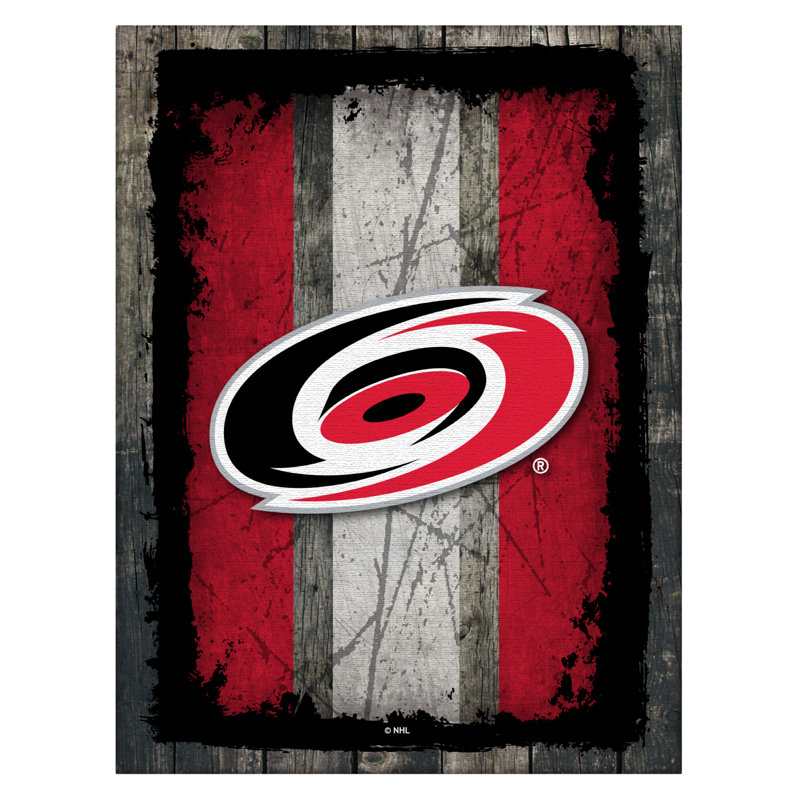 Art sur toile NHL Logo, Hurricanes de la Caroline, H 32 po x l 24 po x P 1 po