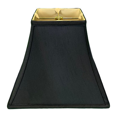 Royal Designs, Inc. BSO-715-12BLK/GL Square Bell Basic Lamp Shade, 6 x 12 x 10.5, Black with Gold