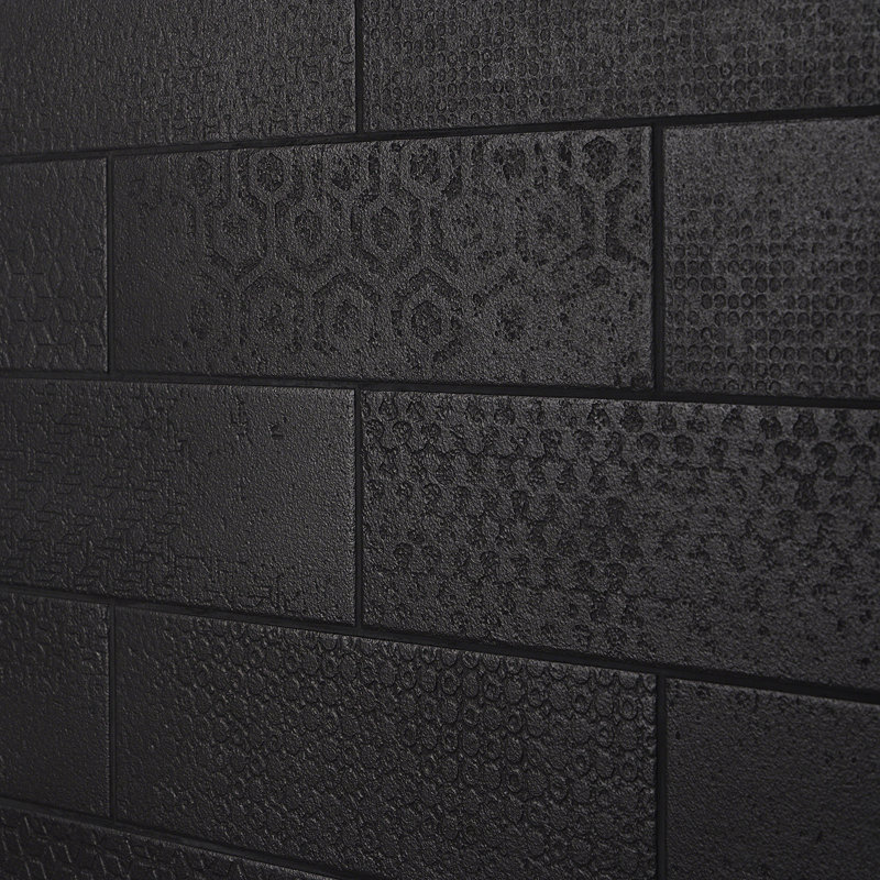 Fabricio 4 in. x 12 in. Matte Porcelain Subway Floor and Wall Tile (30 pieces / 8.72 sq. ft. / box), Black