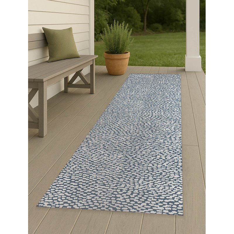 Twinkle Splat Non-Slip Outdoor Rug, Runner 2'6" x 8'