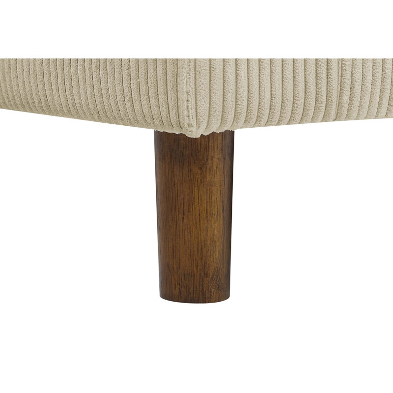 Assel 116'' Corduroy Sofa, Cream