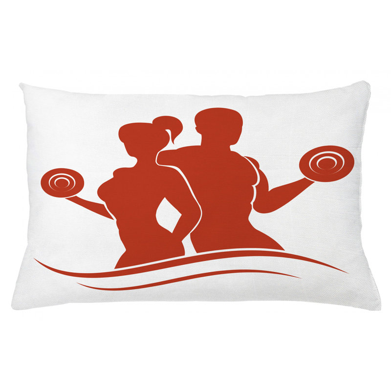 Housse de coussin lombaire intérieur/extérieur fitness, 16 po x 26 po