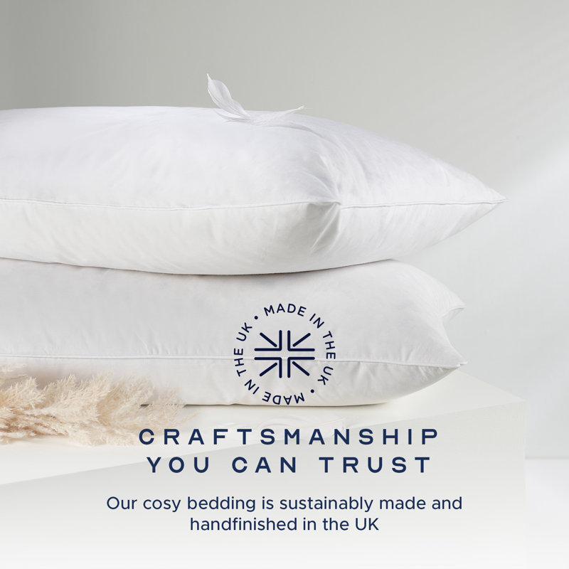 Snuggledown Scandinavian Duck Feather Down Pillow Medium Support