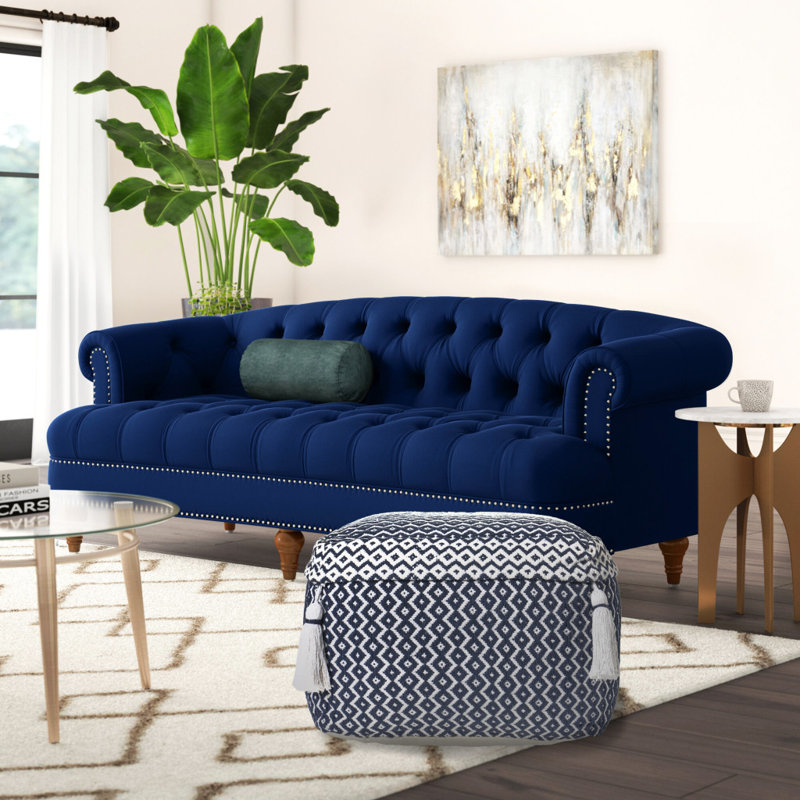 Repose-pieds bleu 18% 18 po 18 po