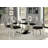 Bagdai Glass Top Metal Base Dining Table