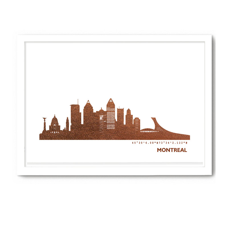 Montreal Montreal Skyline - Single Picture Frame Print, 33cm H x 43cm W x 4cm D