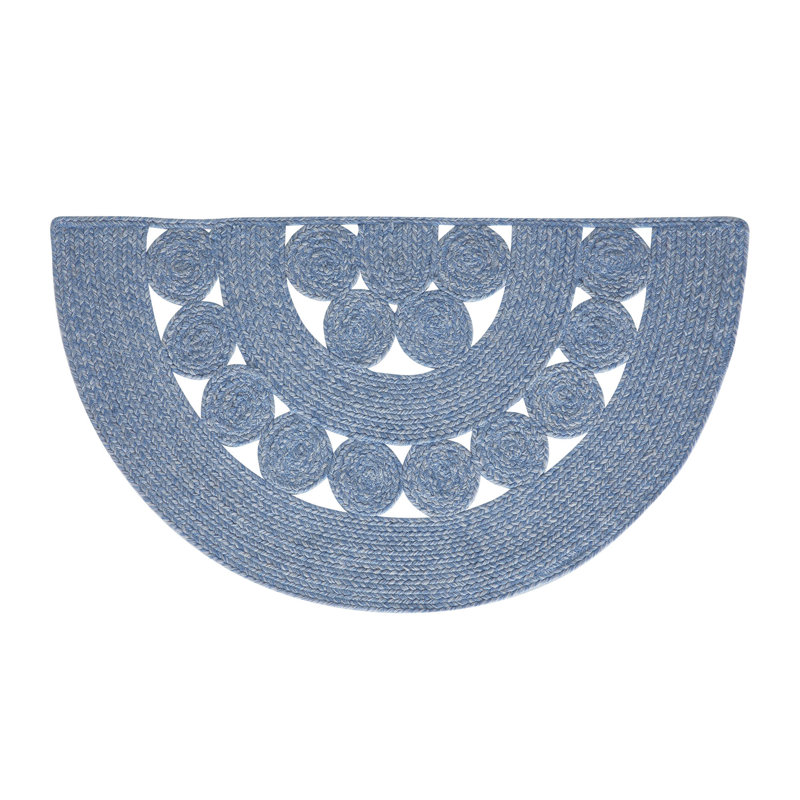 Lyta Hand Braided Indoor / Outdoor Rug, Half Circle 1'7.5" x 3'