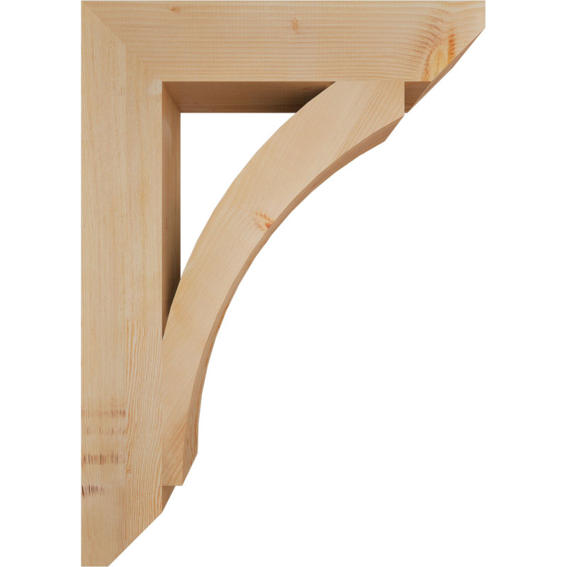 Support en bois / corbeau, Sapin de Douglas, H 42 po x l 5,5 po x P 30 po