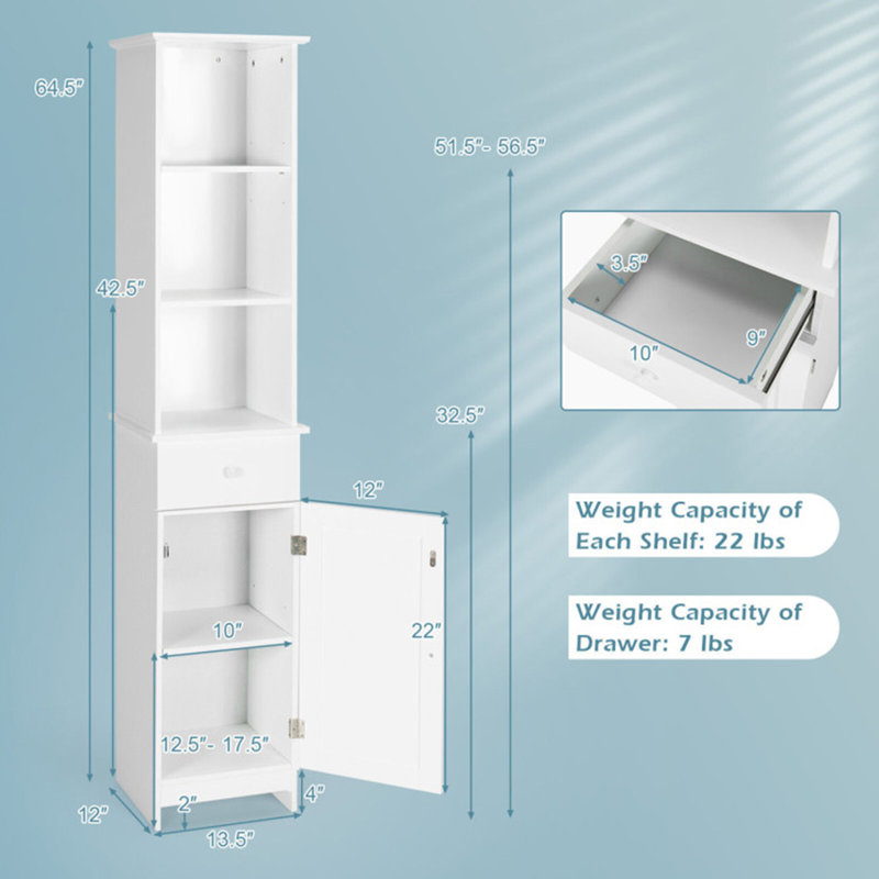 Armoire à linge autoportante Bindvasini