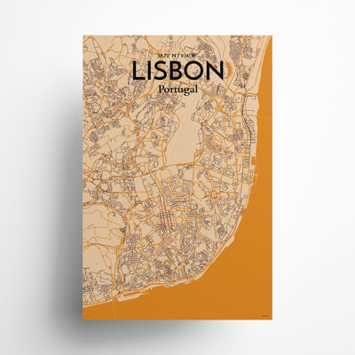 " Lisbon Portugal City Map "