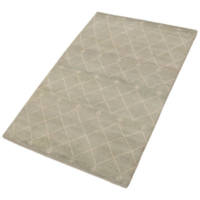 Tapis de zone en laine 5 pi 7 po x 8 pi noué la 2010" one-of-kind-the main Grogan