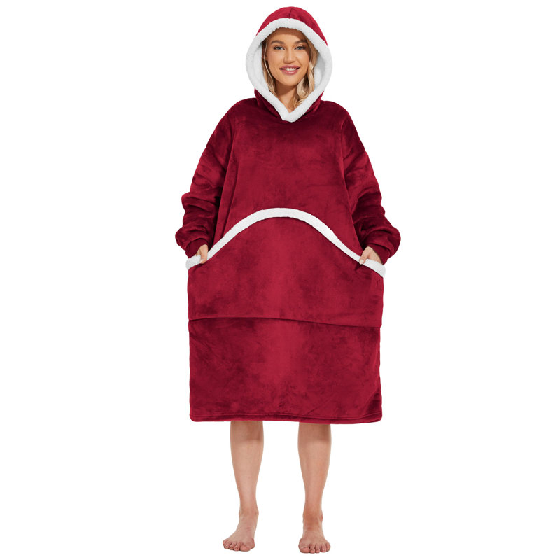 Hanan Throw Blanket, Wine Red