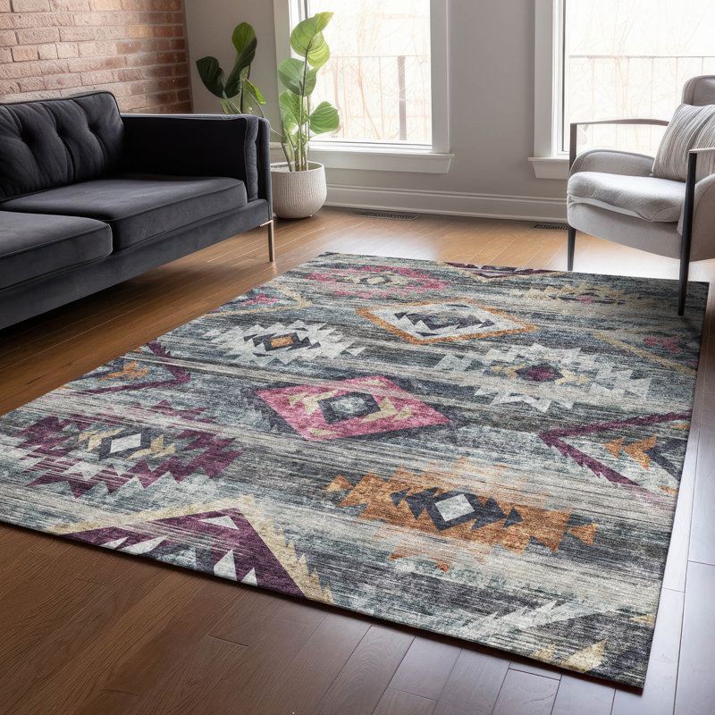 Tapis intérieur / extérieur Malchow avec envers antidérapant, Rectangle 9 pi x 12 pi