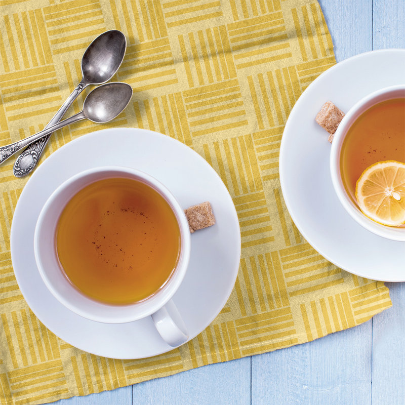 Jaya Tea Towel Kitchen Towel, Peach/Yellow, Poly Twill