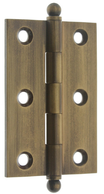 Solid Brass Mortise Hinge, Antique Brass