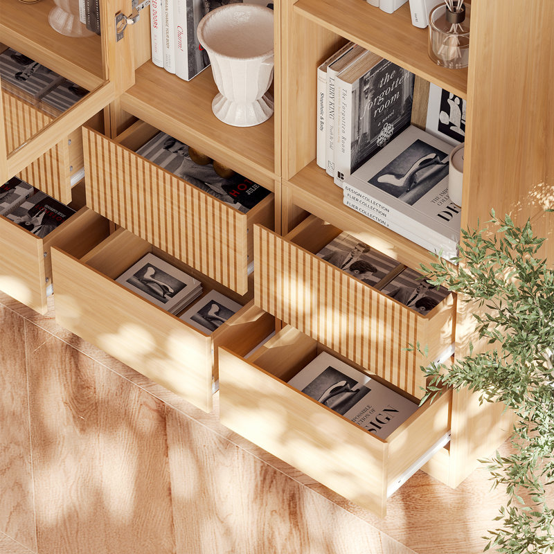 Armoire de rangement cubique à 2 niveaux avec tiroir double et tablette Branigans