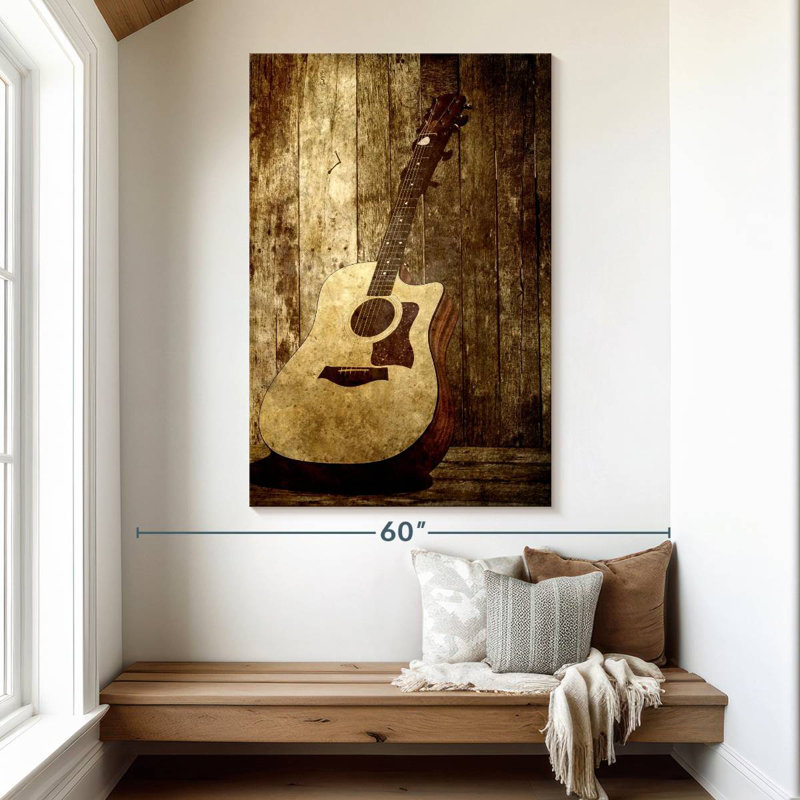 Guitare acoustique Abarca Country, H 51 po x l 34 po