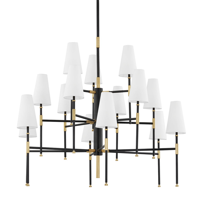 Bowery 15 Light Chandelier, Aged Old Bronze/Gold
