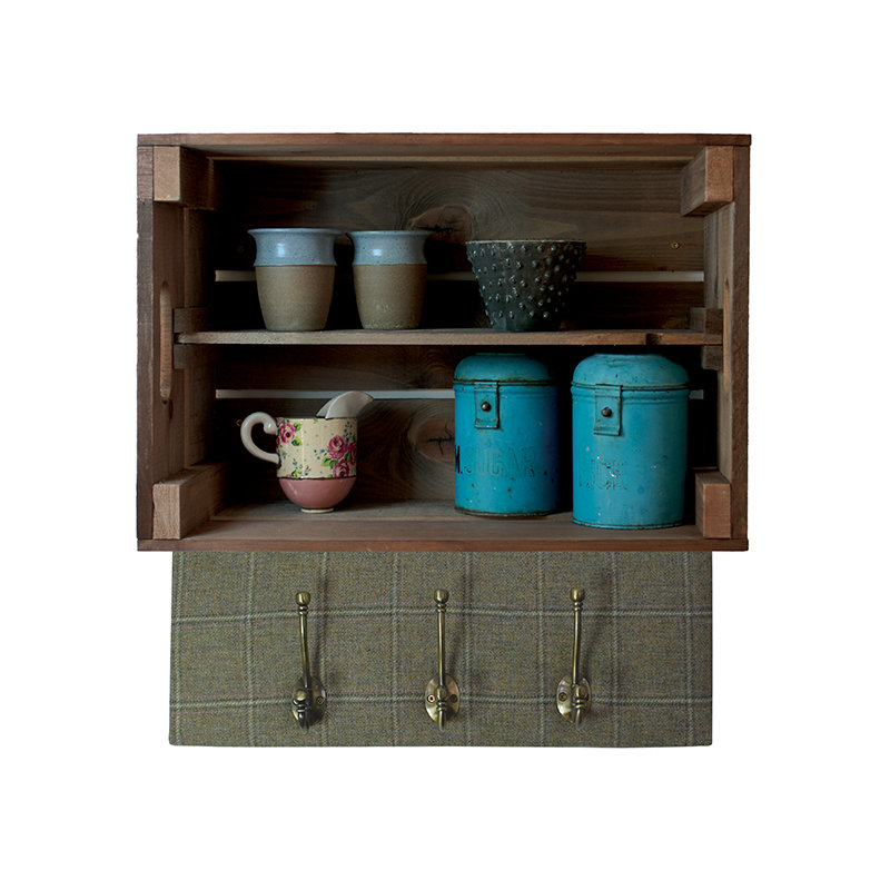 Catt 2 Piece Solid Wood Accent Shelf
