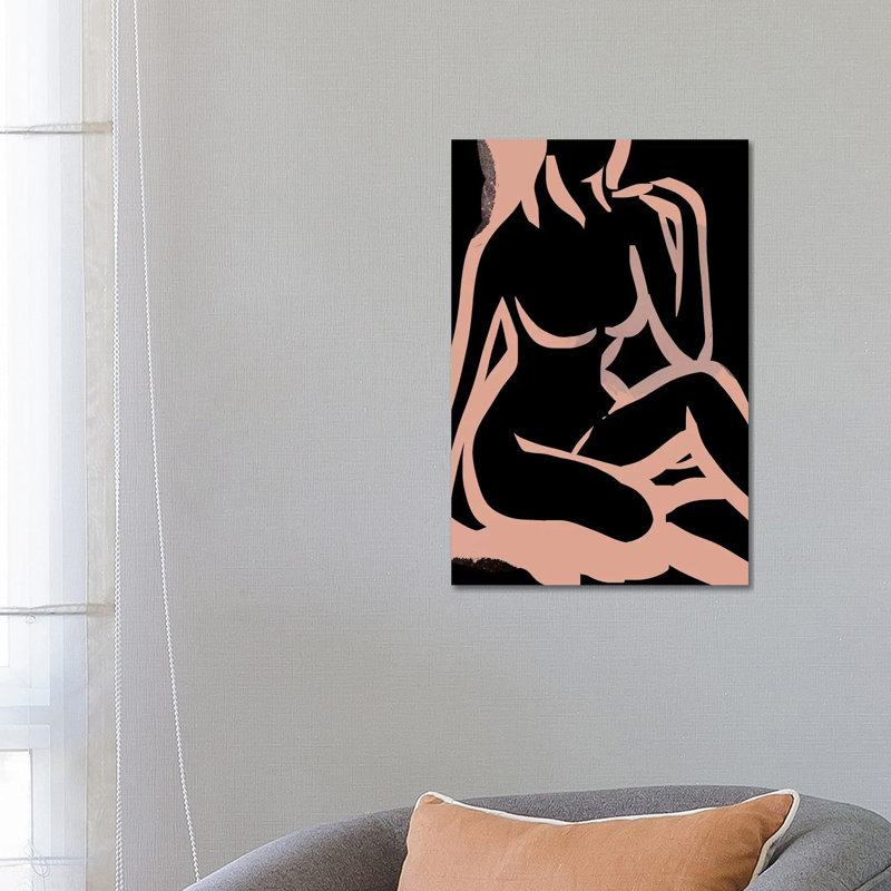 Nude II by Dan Hobday - Wrapped Canvas Painting, 66.04 cm H x 45.72 cm W x 1.91 cm D