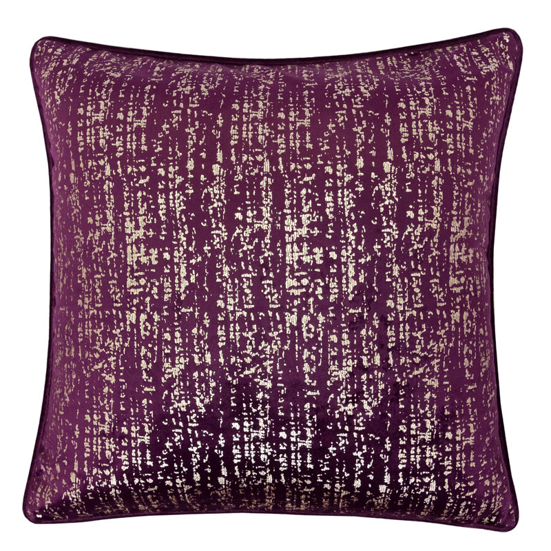  Housse de coussin carré et insert, Mauve, 20 po x 20 po, Polyester