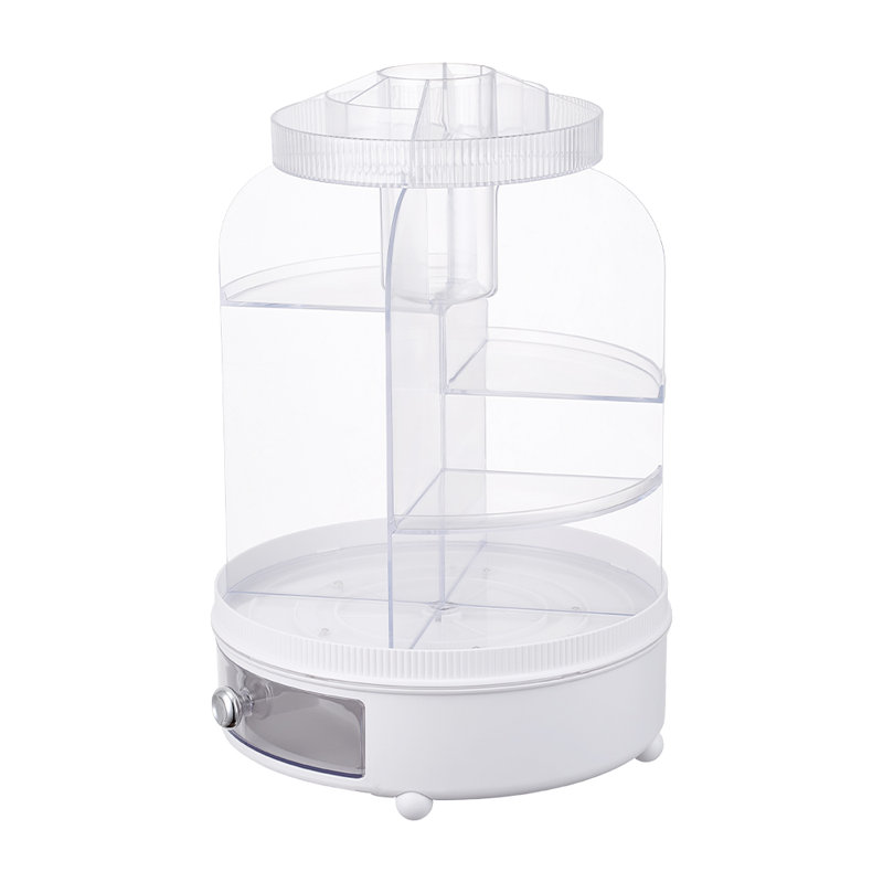 Plastic Makeup Organiser, White