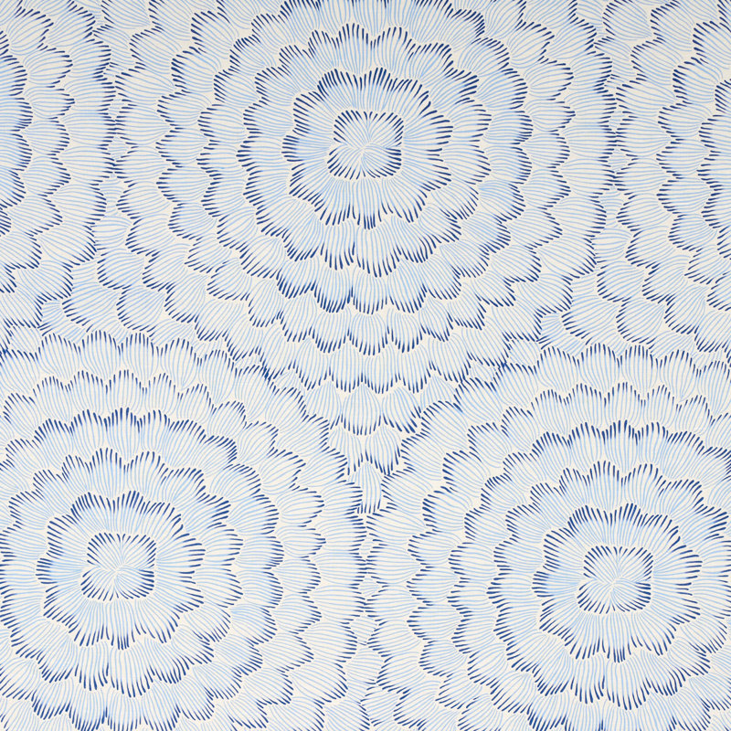 Feather Bloom Fabric, Blue