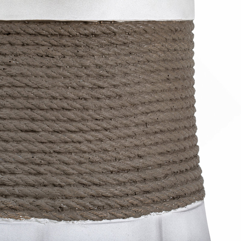 Table d'appoint MGO - table de bout pour l'extérieur, gris clair et brun
