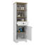 Armoire à linge, deux tablettes intérieures, deux tablettes ouvertes-610368312