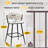 Upholstered Counter & Bar Stool With Metal Frame (Set Of 2)-1677991223-1677991217