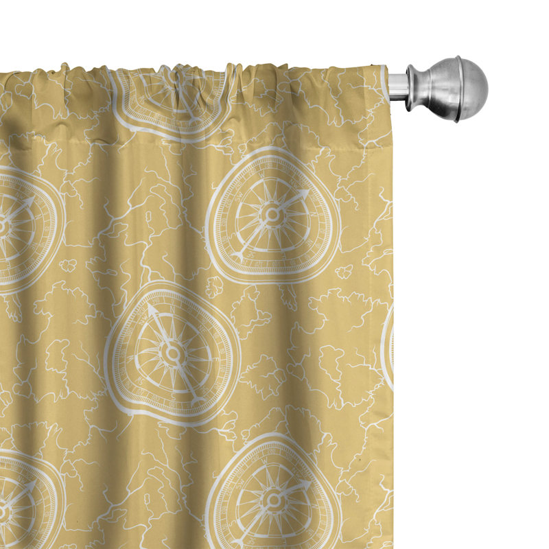 Compass Semi-Sheer Rod Pocket Curtain Panels, 28" x 84"