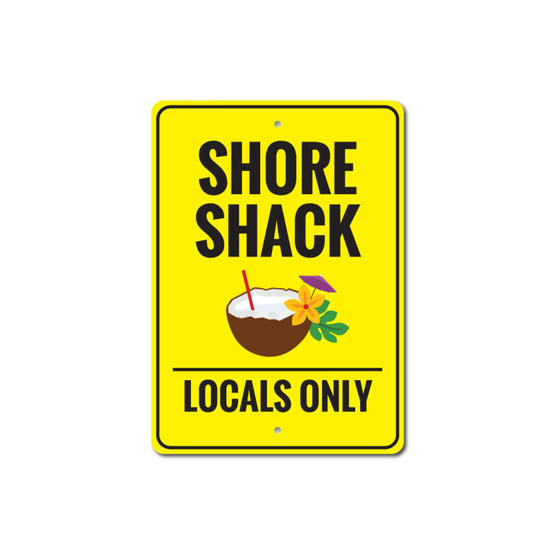 Plaque en aluminium Shore Shack, H 18 po x l 12 po x P 0,06 po
