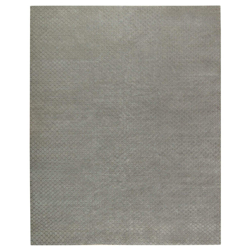 Area Rug in Light Gray, Rectangle 9' x 12'