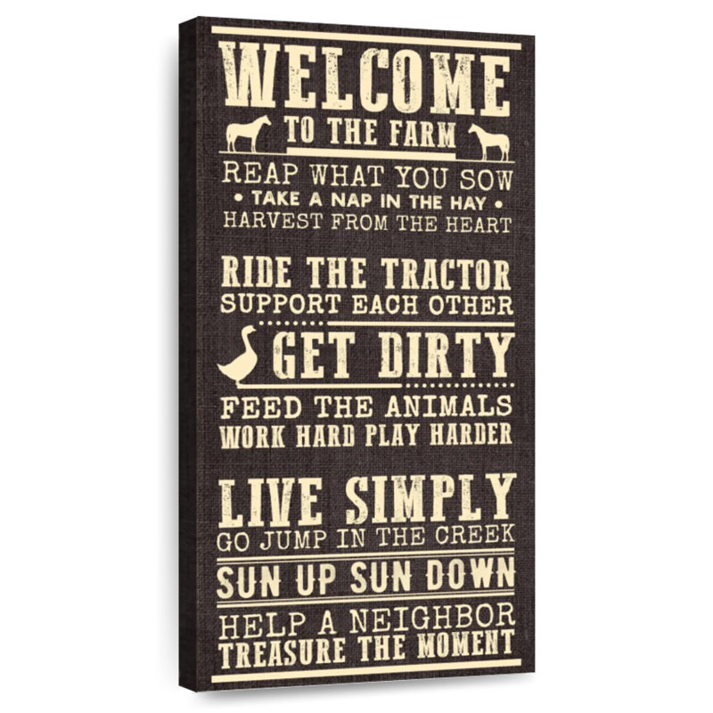 Plaque murale "Welcome to the Farm"