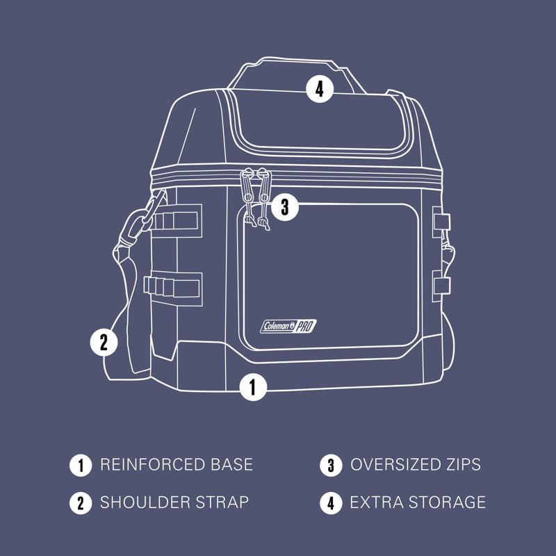 Coleman Pro 24-Can Soft Cooler, Neptune