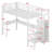 Metal Loft Bed With L-Shaped Desk And USB, Wardrobe And  Shelf, High Loft Bed With LED For Kids Teens Adults-523477460