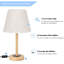 Lampe de table brune 15,4 po Jazmone