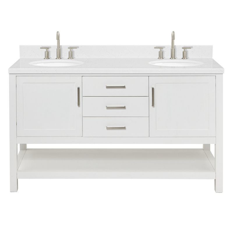 Bayhill 60.25'' W Double Vanity, White