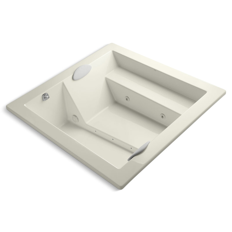 Consonance® 72" x 72" Drop-in Whirlpool, Biscuit