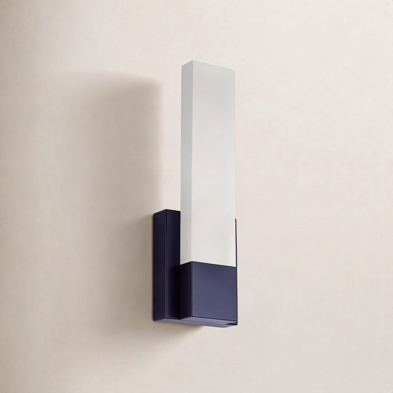 Rosamond 4.75 In. 1 Light Sconce With Frosted Acrylic Shade, Matte Black