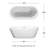 Mermaid 67'' x Soaking Acrylic Bathtub-40042724