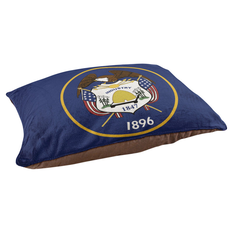 Coussin créateur drapeau Burien, Marron foncé, L 19,5 po x l 29,5 po