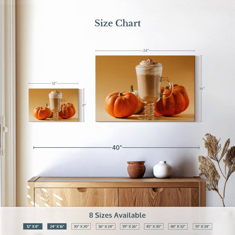 Yarlin Spiced Pumpkin Latte, 16" H x 24" W