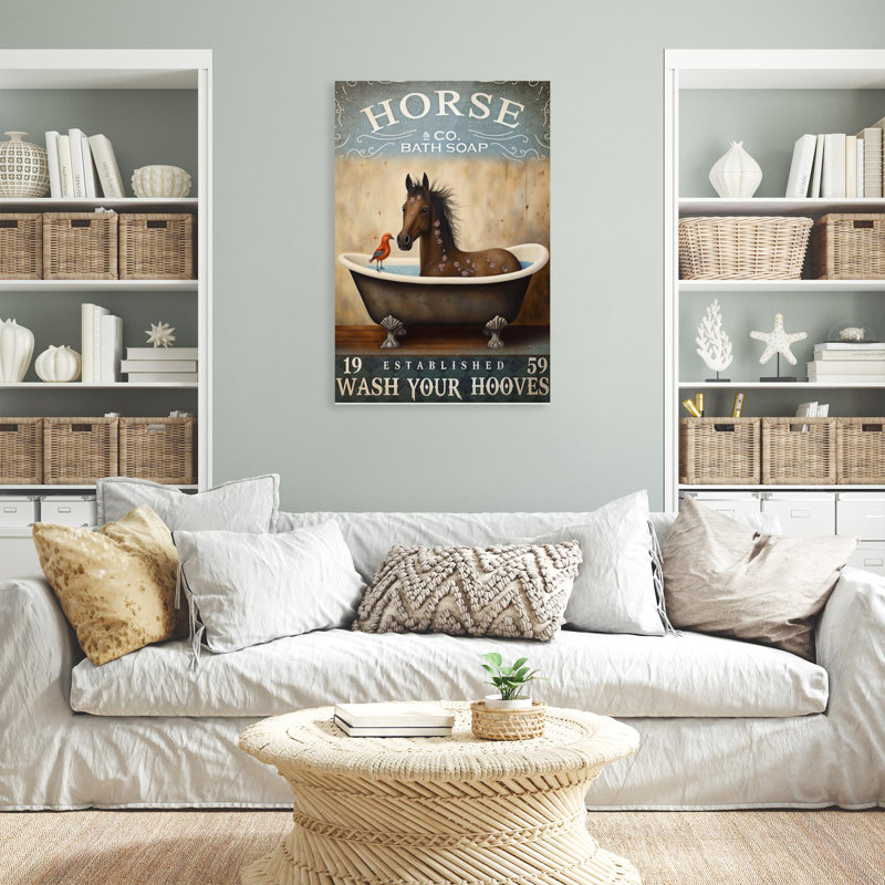 «Kodey Horse Bath Soap On Canvas», impression, H 20 po x l 16 po x P 1,25 po