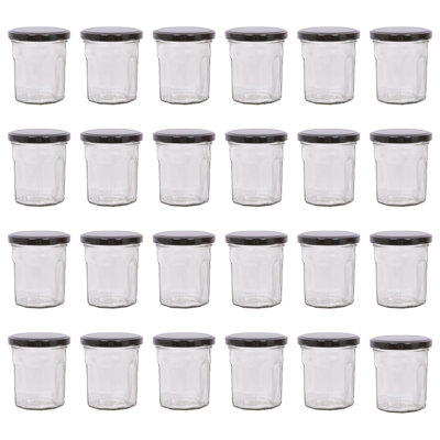 Argon Tableware Glass Jam Jars with Lids