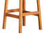 Tabouret de bar Heno, siège de selle, bois d'eucalyptus brun miel